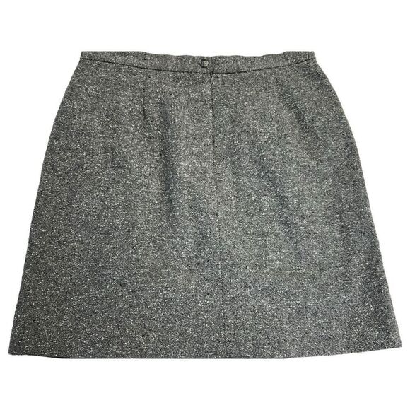 J.Jill woman’s 14 gray tweed wool blend blazer skirt set casual career - Picture 8 of 15